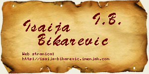 Isaija Bikarević vizit kartica